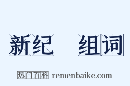 新纪録组词是什么意思的图片